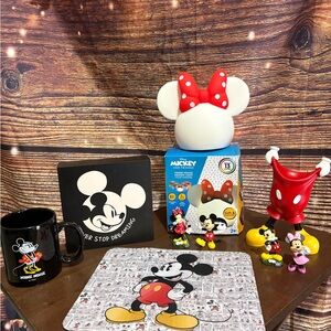 Disney Mickey Mouse Red and Black Collectible Set